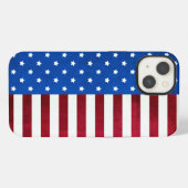 Etui iPhone 13 Drapeau américain Stars and Stripes par Shirley Ta (Verso Horizontal)