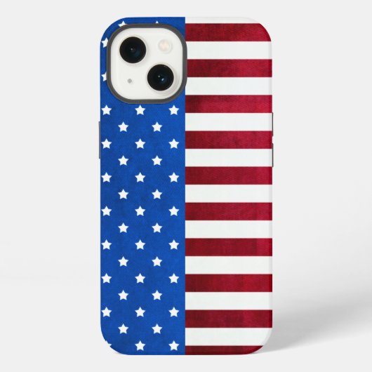 Etui iPhone 13 Drapeau américain Stars and Stripes par Shirley Ta (Verso)