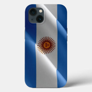 Etui iPhone 13 Drapeau argentin qui flotte