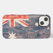 Etui iPhone 13 Drapeau australien sur bois (Verso Horizontal)