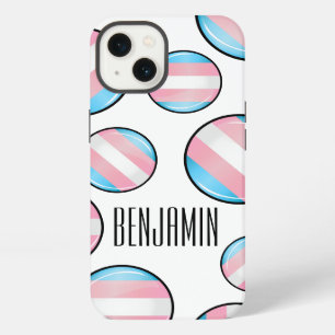 Etui iPhone 13 Drapeau brillant de fierté transgenre