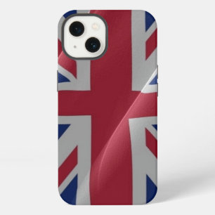 Etui iPhone 13 Drapeau britannique agitant -