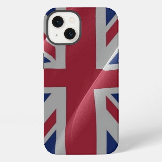 Etui iPhone 13 drapeau britannique flottant - (Verso)