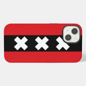 Etui iPhone 13 Drapeau d'Amsterdam, Pays-Bas (Verso Horizontal)