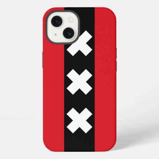 Etui iPhone 13 Drapeau d'Amsterdam, Pays-Bas (Verso)