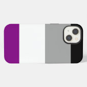 Etui iPhone 13 Drapeau de fierté asexué (Verso Horizontal)