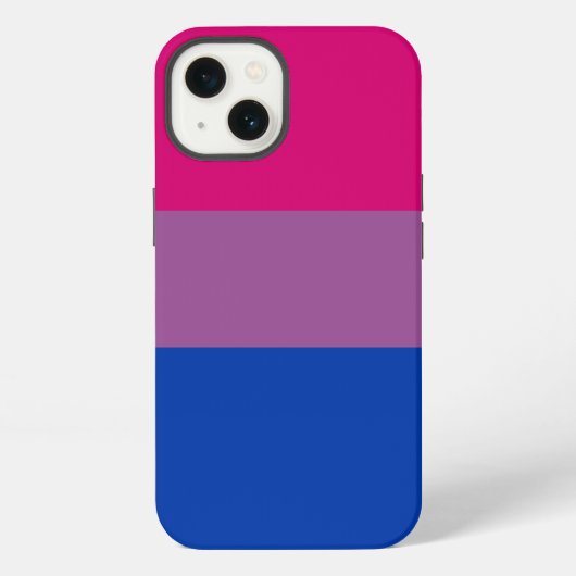Etui iPhone 13 Drapeau de fierté bisexuel (Verso)