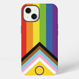 Etui iPhone 13 Drapeau de fierté intersexe de SlipperyJoe's fond