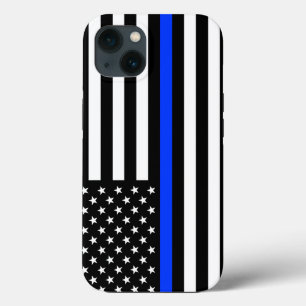Etui iPhone 13 Drapeau de la police Thin Blue Line