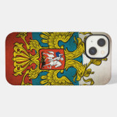 Etui iPhone 13 Drapeau de la Russie qui flotte (Verso Horizontal)