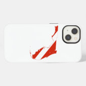 Etui iPhone 13 Drapeau de plongée Silhouette State de Floride (Verso Horizontal)