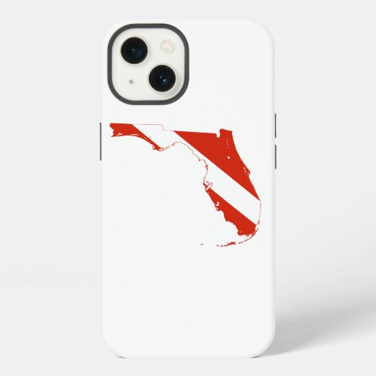 Etui iPhone 13 Drapeau de plongée Silhouette State de Floride (Verso)