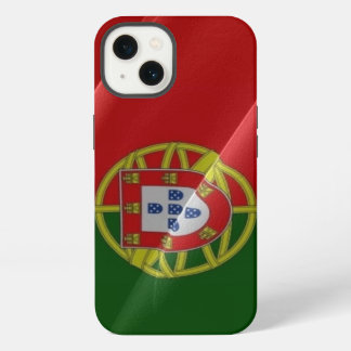 Etui iPhone 13 Drapeau de Portugal en train de flotter -