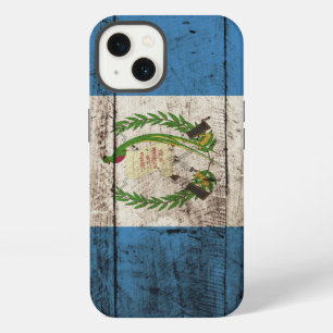 Etui iPhone 13 Drapeau du Guatemala sur un vieux grain de bois