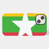 Etui iPhone 13 Drapeau du Myanmar (Verso Horizontal)