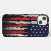 Etui iPhone 13 Drapeau Grunge U.S.A (Verso Horizontal)