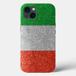 Etui iPhone 13 Drapeau italien de l'Italie Paillettes Tendance Él