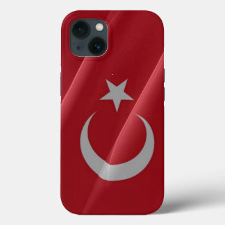 Etui iPhone 13 Drapeau qui flotte de la Turquie -