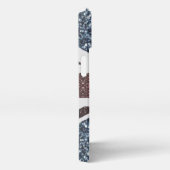 Etui iPhone 13 Drapeau rustique UK rouge bleu étincelants parties (Côté droit)