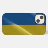 Etui iPhone 13 Drapeau ukrainien flottant - (Verso Horizontal)
