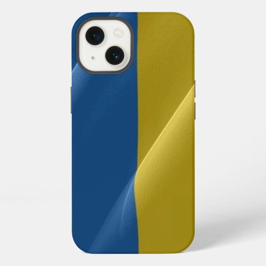 Etui iPhone 13 Drapeau ukrainien flottant - (Verso)