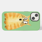 Etui iPhone 13 Drôle Orange Tabby Cat (Verso Horizontal)