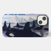 Etui iPhone 13 Eau Lumineuse Orca (Verso Horizontal)