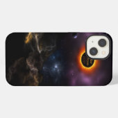 Etui iPhone 13 Éclipse solaire 2017 Nebula Bloom (Verso Horizontal)