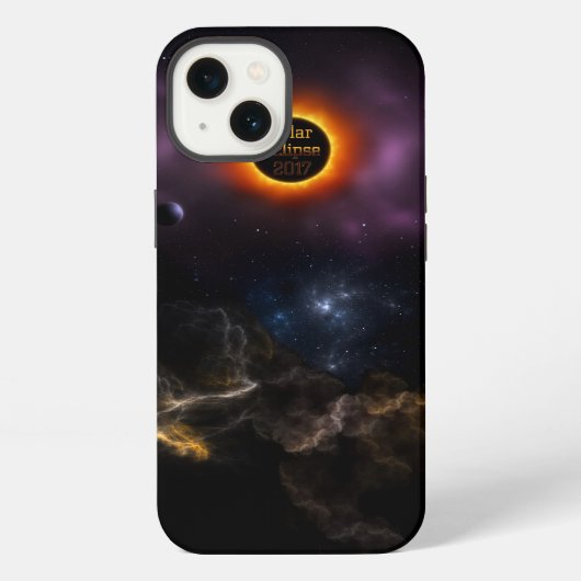 Etui iPhone 13 Éclipse solaire 2017 Nebula Bloom (Verso)
