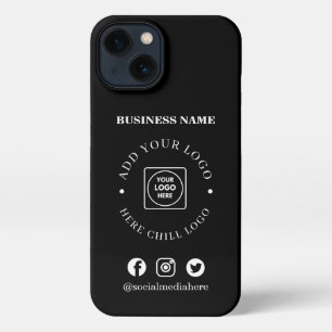 Etui iPhone 13 Écran de promo pour médias sociaux avec logo perso