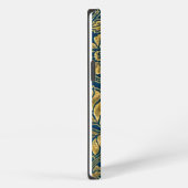 Etui iPhone 13 Élégance Bleu Doré (Côté droit)