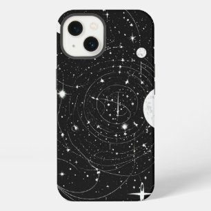 Etui iPhone 13 Élégance Céleste : Ensemble Chand Tare Black Shimm