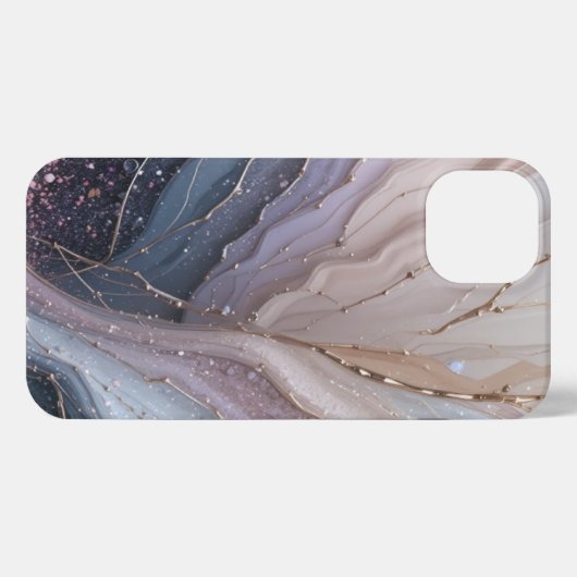 Etui iPhone 13  Elegant Abstract Marble Waves iPhone 13 Case (Verso Horizontal)