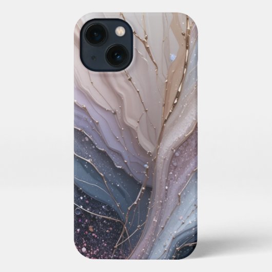 Etui iPhone 13  Elegant Abstract Marble Waves iPhone 13 Case (Verso)