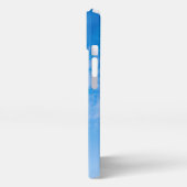 Etui iPhone 13 Élégant Bleu Et Blanc (Côté gauche)