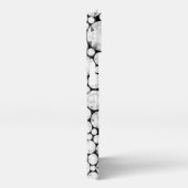 Etui iPhone 13 Elégant Diamant Gris Gris Blanc Black Tech (Côté droit)