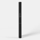 Etui iPhone 13 Élégant Noir Monogramme Nom Personnalisé (Côté droit)