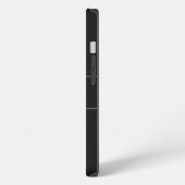 Etui iPhone 13 Élégant Noir Monogramme Nom Personnalisé (Côté gauche)