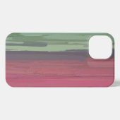 Etui iPhone 13 Elégante Abstraite pastèque rose et vert (Verso Horizontal)