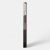 Etui iPhone 13 Élégantes Initiales Monogrammées Marron Noix (Côté gauche)