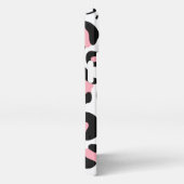 Etui iPhone 13 Empreinte de léopard tendance rose et noir (Côté droit)