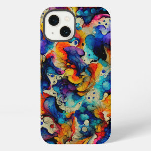Etui iPhone 13 Encre liquide colorée Abstraction