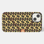Etui iPhone 13 Enveloppe de cage dorée (Verso Horizontal)