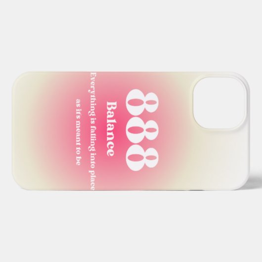 Etui iPhone 13 Enveloppe de téléphone avec Angel Number 888 (Verso Horizontal)
