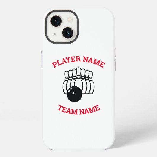 Etui iPhone 13 Équipe de bowling personnalisable (Verso)