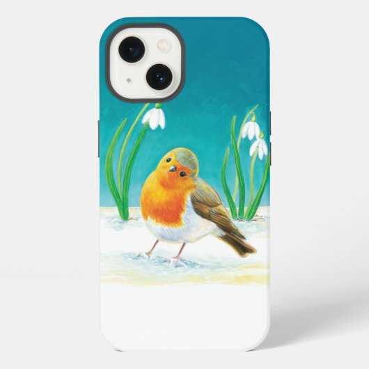 Etui iPhone 13 Erithacus rubecula (Verso)