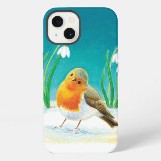 Etui iPhone 13 Erithacus rubecula (Verso)