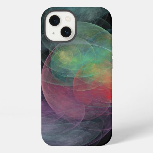 Etui iPhone 13 Espace de coquille d'art abstrait (Verso)