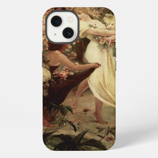 Etui iPhone 13 Esprit de Printemps par Alphonse Mucha (Verso)