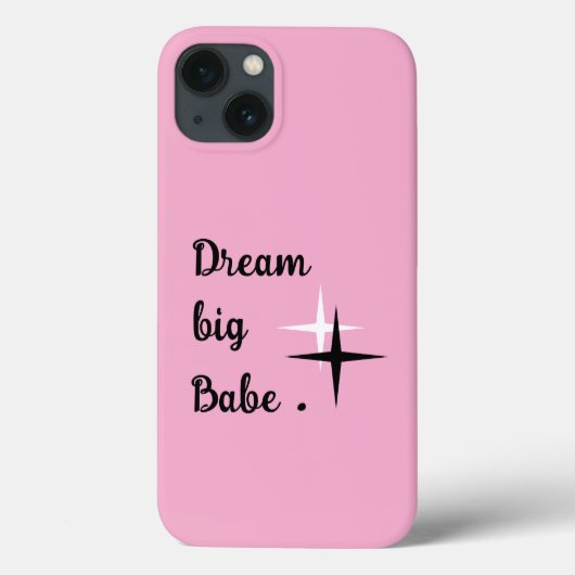 Étui iPhone 13 esthétique rose – Rêve Grand Bébé Q (Verso)